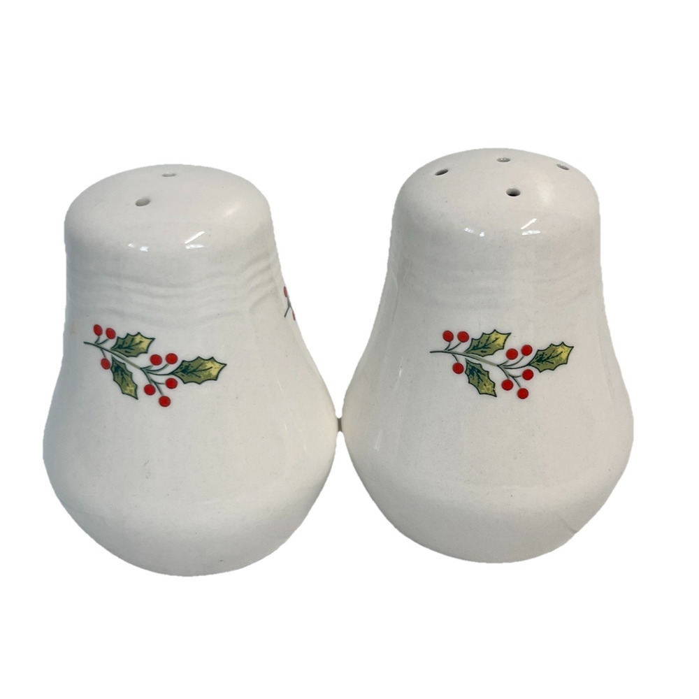 Salt & Pepper Set Christmas Holiday Charm Delight Harmony Gibson Designs 3.75"